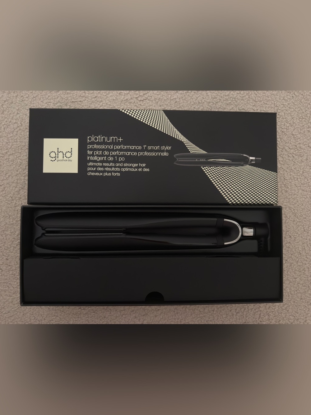 Brand New GHD Platinum+ 1” Smart Flat Iron – Black
